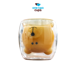One Two Cups Gelas Beruang Double Wall Glass Insulated Cup 250ml - CIQ38