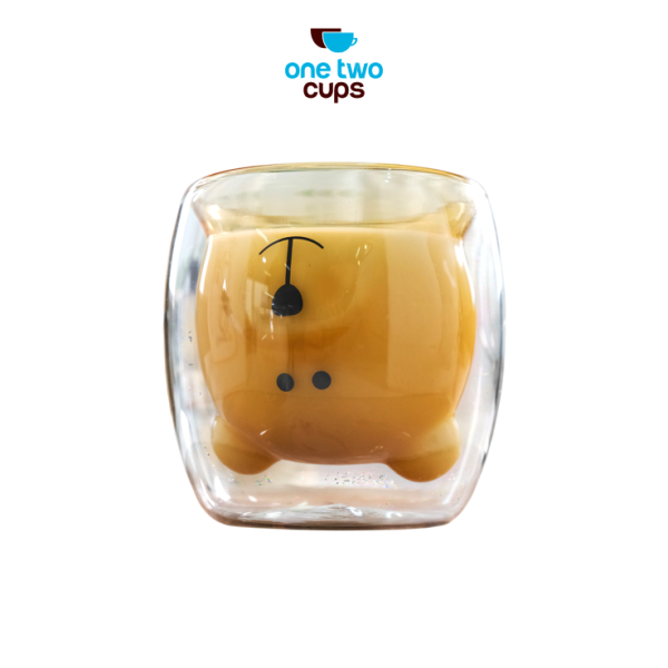 One Two Cups Gelas Beruang Double Wall Glass Insulated Cup 250ml - CIQ38