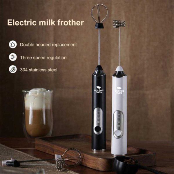 One Two Cups Hand Mixer Mini 2 in 1 Pengocok Telur Whisk Milk Frother - HM23