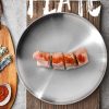 One Two Cups Piring Makan Stainless Steel Sultan Plate European Style - SN017-14cm