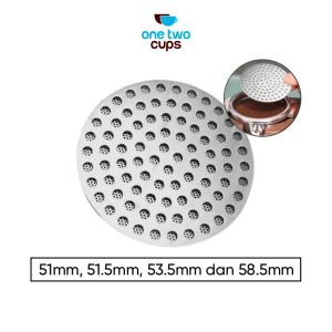 One Two Cups Puck Screen Portafilter Espresso Double Layer 150 Micron - SUS304