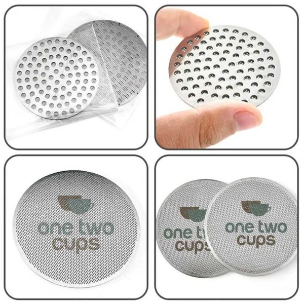 One Two Cups Puck Screen Portafilter Espresso Double Layer 150 Micron - SUS304