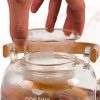 One Two Cups Teko Pitcher Gagang Kayu Glass Teapot Japanese Style - 8CV101-800ml