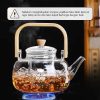 One Two Cups Teko Pitcher Gagang Kayu Glass Teapot Japanese Style - 8CV101-800ml