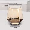 One Two Cups Gelas Minuman Diamond Crystal Borosilicate Glass 310ml - GW107-Gold