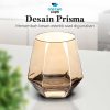 One Two Cups Gelas Minuman Diamond Crystal Borosilicate Glass 310ml - GW107-Gold