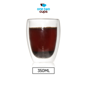 One Two Cups Gelas Kopi Anti Panas Double Wall Glass Borosilicate - PLY1704-350ML