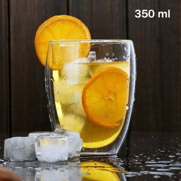 One Two Cups Gelas Kopi Anti Panas Double Wall Glass Borosilicate - PLY1704-350ML