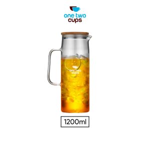 One Two Cups Teko Kaca Teh Pitcher Tahan Panas Api Borosilicate Glass - CW2366