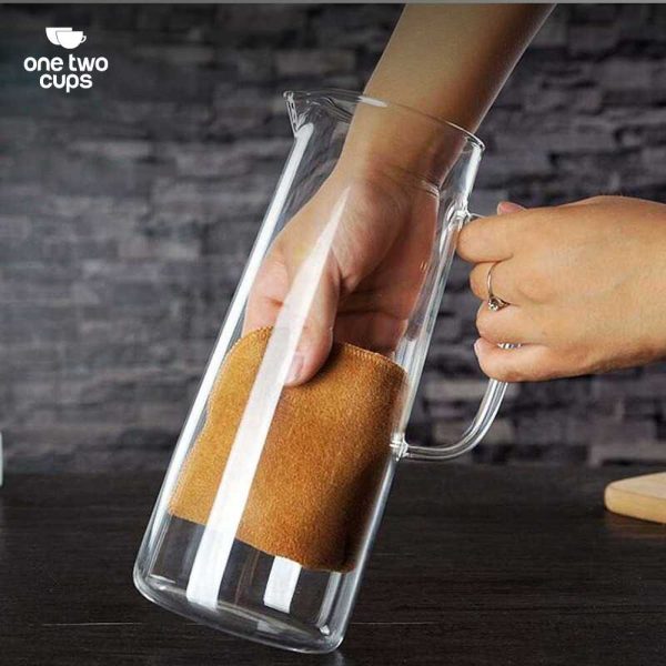 One Two Cups Teko Kaca Teh Pitcher Tahan Panas Api Borosilicate Glass - CW2366