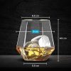 One Two Cups Gelas Minuman Diamond Crystal Borosilicate Glass 310ml - GW107-Transparant