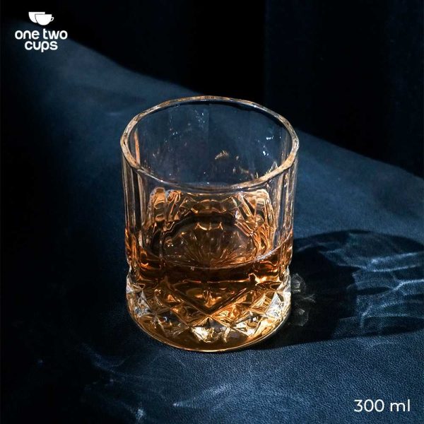 One Two Cups Gelas Crystal Old-Fashioned Rock Glass 300 ml - YJ104