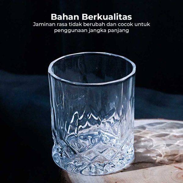 One Two Cups Gelas Crystal Old-Fashioned Rock Glass 300 ml - YJ104