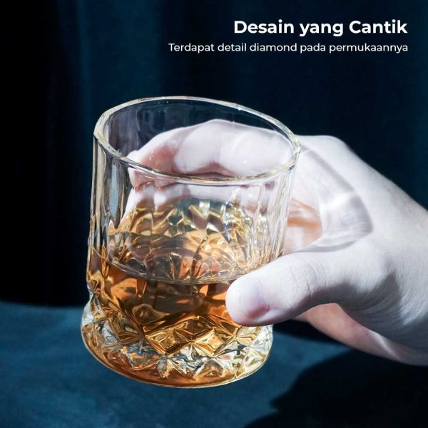 One Two Cups Gelas Crystal Old-Fashioned Rock Glass 300 ml - YJ104