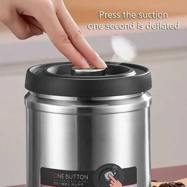 One Two Cups Toples Biji Kopi Kedap Udara Vacuum Sealed Stainless - L-750