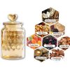 One Two Cups Toples Kaca Kedap Udara Sealed Food Storage Jar 1350ml - GFS138