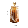 One Two Cups Toples Kaca Kedap Udara Sealed Food Storage Jar 1350ml - GFS138