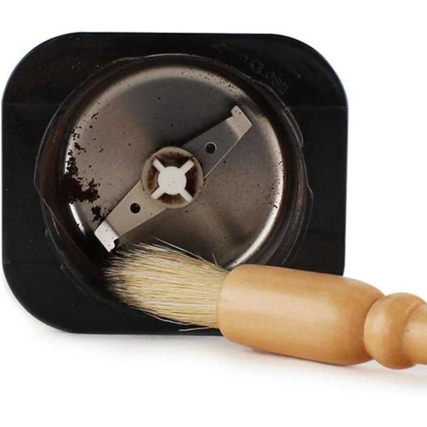 One Two Cups Kuas Pembersih Gilingan Kopi Natural Bristles Wood - JN77
