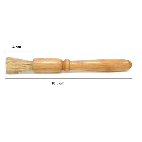 One Two Cups Kuas Pembersih Gilingan Kopi Natural Bristles Wood - JN77