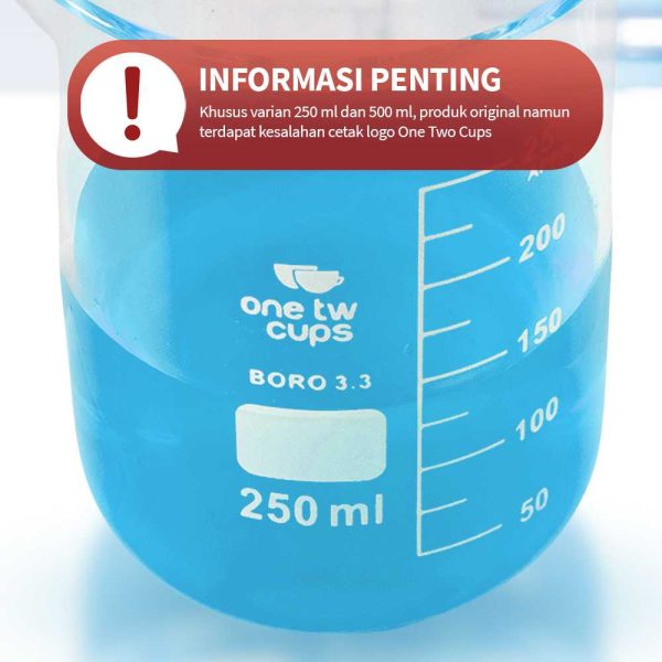 One Two Cups Gelas Ukur Lab Kimia Borosilicate Glass - GG-17