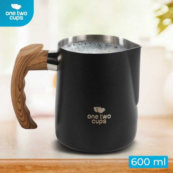 One Two Cups Gelas Milk Jug Latte Art Stainless Steel with Scale 600ML- LS9