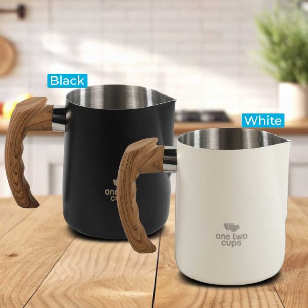 One Two Cups Gelas Milk Jug Latte Art Stainless Steel with Scale 600ML- LS9