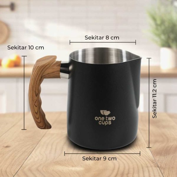 One Two Cups Gelas Milk Jug Latte Art Stainless Steel with Scale 600ML- LS9
