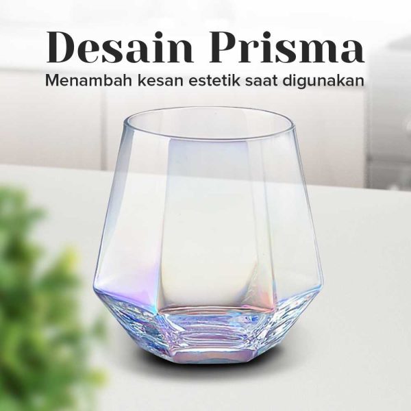 One Two Cups Gelas Minuman Diamond Crystal Borosilicate Glass 310 ml - GW107