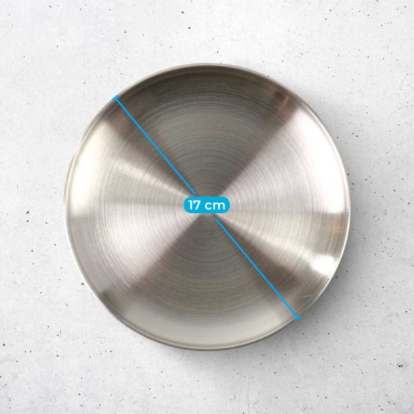 One Two Cups Piring Makan Stainless Steel Sultan Plate European Style - ST201