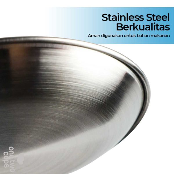 One Two Cups Piring Makan Stainless Steel Sultan Plate European Style - ST201