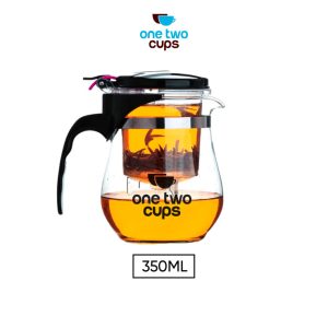 One Two Cups Teko Teh Kopi Kaca Tahan Panas dengan Saringan Pitcher - K1
