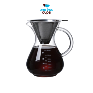 One Two Cups Coffee Server Chemex Drip Pour Over with Filter - YD-KT001