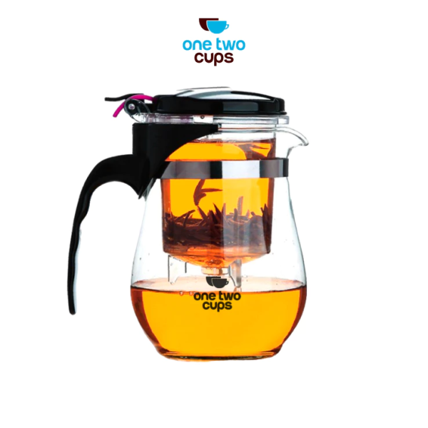 One Two Cups Teko Kaca Teh Kopi Pitcher Borosilikat dengan Saringan - TP-758