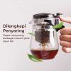 One Two Cups Teko Kaca Teh Kopi Pitcher Borosilikat dengan Saringan - TP-758