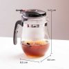 One Two Cups Teko Kaca Teh Kopi Pitcher Borosilikat dengan Saringan - TP-758