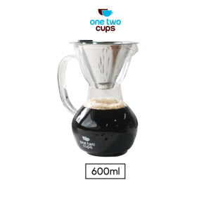 One Two Cups Coffee Server Chemex Drip Pour Over with Filter - KT