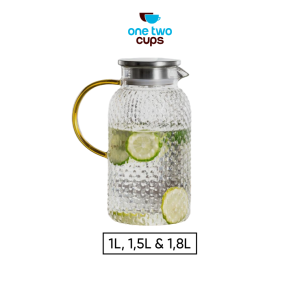 One Two Cups Teko Teh Kaca Tahan Panas Api Borosilicate Glass Pitcher - BR-11