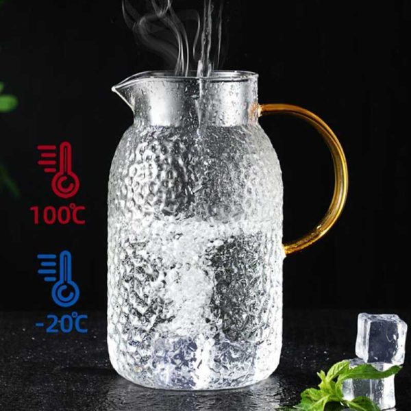 One Two Cups Teko Teh Kaca Tahan Panas Api Borosilicate Glass Pitcher - BR-11
