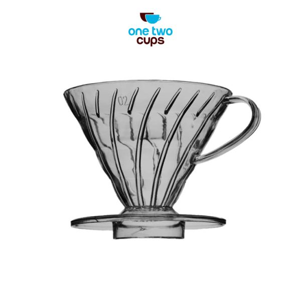 One Two Cups Filter Penyaring Kopi V60 Cone Coffee Dripper Plastik - SE105 - Grey