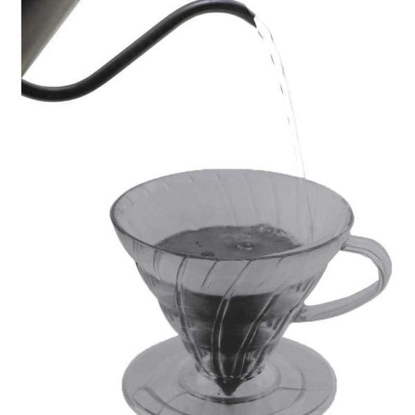 One Two Cups Filter Penyaring Kopi V60 Cone Coffee Dripper Plastik - SE105 - Grey