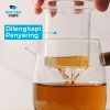 One Two Cups HMLOVE Teko Teh Kaca dengan Saringan Glass Teapot 480ml - HM4