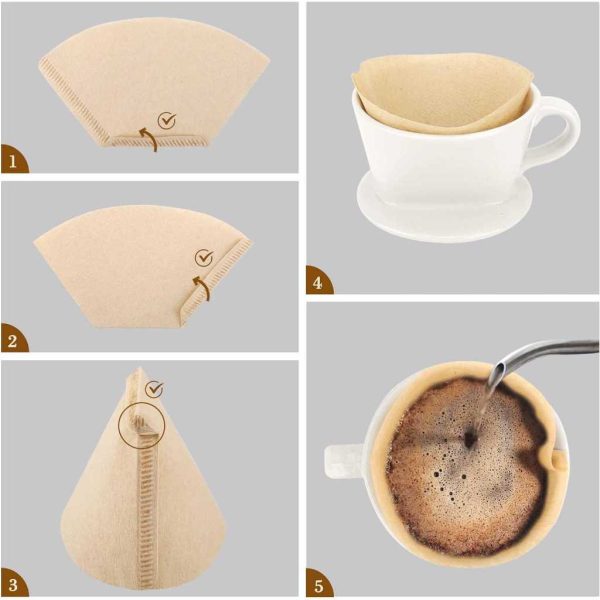 One Two Cups Kertas Saringan Kopi Filter Paper V60 1-4 Cups 100 PCS - U102