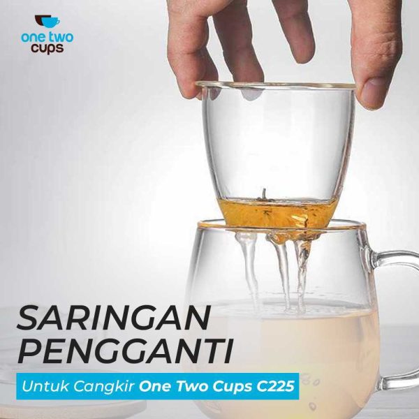 One Two Cups Saringan Teh Filter Pengganti untuk Cangkir Teh Kaca - C2251