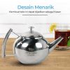 One Two Cups Teko Teh Kettle Pot 1 Liter with Filter - A2- silver