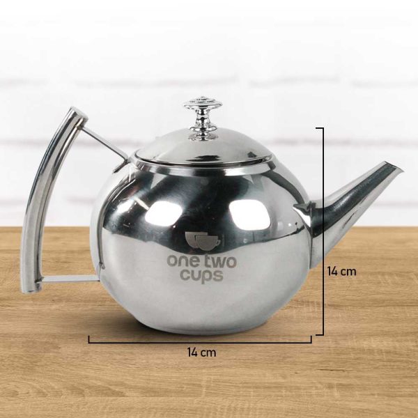One Two Cups Teko Teh Kettle Pot 1 Liter with Filter - A2- silver