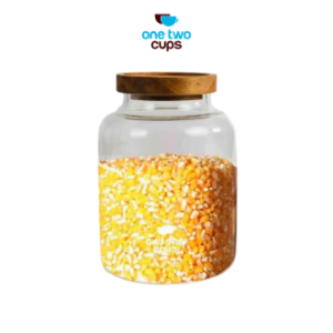 One Two Cups Toples Kaca Penyimpanan Makanan Glass Storage Jar - HC125