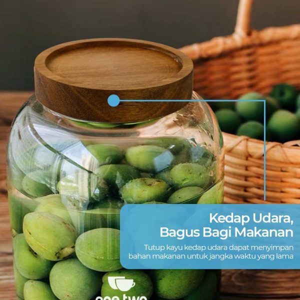 ginee_20241216214700502_1096818066.jpg One Two Cups Toples Kaca Penyimpanan Makanan Glass Storage Jar - HC125