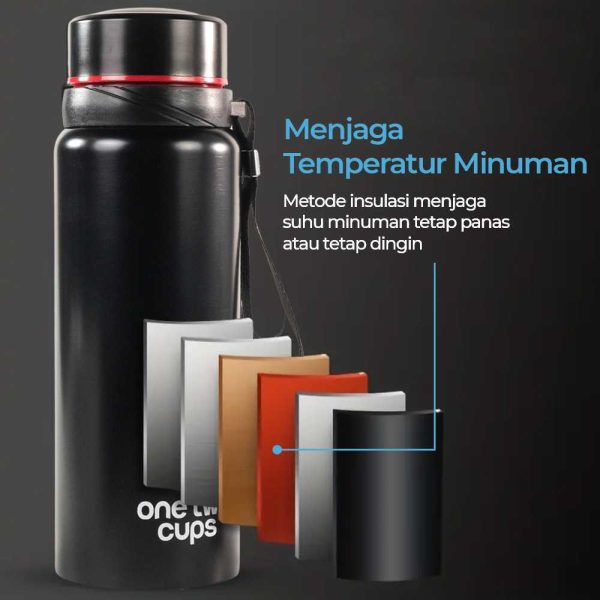 One Two Cups Botol Minum Termos Air Panas Dingin Stainless Steel - HD-688 - 800ML