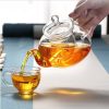 One Two Cups Teko Teh Kaca Tahan Panas dengan Saringan Teapot 800ml - 8CV102
