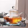 One Two Cups Teko Teh Kaca Tahan Panas dengan Saringan Teapot 800ml - 8CV102